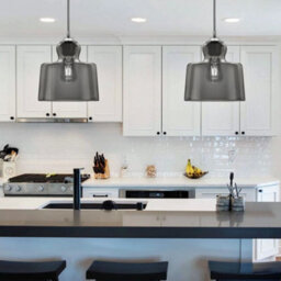 Long Life Lamps Company Modern Vintage Grey Smoked Glass Pendant Lamp M0224 - thumbnail 9