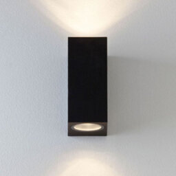 CGC Lighting Cgc Black Up And Down Gu10 Wall Light Square Outdoor Garden Indoor Ip44 Weatherproof Polycarbonate Outside Door Patio Wall Lamp - thumbnail 5