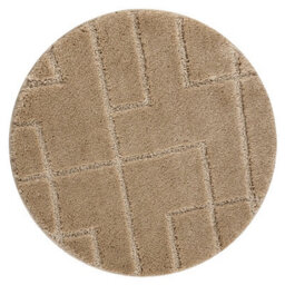 RugsX Bathroom Rug Supreme Circle Lines, Non-Slip, Soft - Beige Circle 100 Cm - thumbnail 4