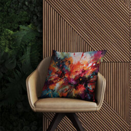 Warren Reed Designer A Vibrant Abstract Painting Of Halloween Outdoor Cushion 45Cm X 45Cm - thumbnail 2