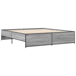 Berkfield Bed Frame Without Mattress Grey Sonoma 200X200 Cm - thumbnail 3