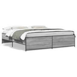 Berkfield Bed Frame Without Mattress Grey Sonoma 200X200 Cm - thumbnail 2