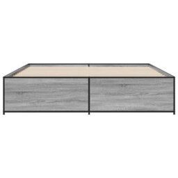 Berkfield Bed Frame Without Mattress Grey Sonoma 200X200 Cm - thumbnail 4