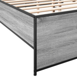 Berkfield Bed Frame Without Mattress Grey Sonoma 200X200 Cm - thumbnail 7