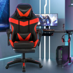 Office Chair Massage Computer Gaming Chairs Desk Swivel Recliner Chair Footrest - thumbnail 5