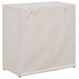 Berkfield Versatile Shoe Cabinet With Cover White 79X40X80 Cm Fabric - thumbnail 3