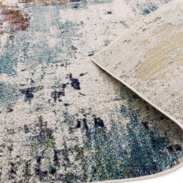 Abstract Multi Mustard Modern Easy To Clean Abstract Rug For Dining Room -160Cm X 230Cm - thumbnail 3