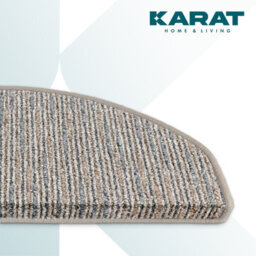 Floordirekt Geneva Self Adhesive Edged Hard Wearing Carpet Stair Tread Mat For Indoor Stairs Semicircular Silver Grey 23.5 X 65 Cm - thumbnail 6