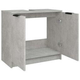 Berkfield Classic Bathroom Cabinet Concrete Grey 64.5X33.5X59 Cm Engineered Wood - thumbnail 9