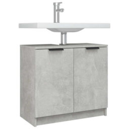 Berkfield Classic Bathroom Cabinet Concrete Grey 64.5X33.5X59 Cm Engineered Wood - thumbnail 5