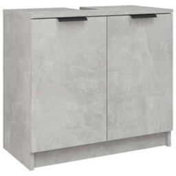 Berkfield Classic Bathroom Cabinet Concrete Grey 64.5X33.5X59 Cm Engineered Wood - thumbnail 1