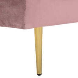 Beliani Left-Hand Chaise Longue Miramas Velvet Pink - thumbnail 7