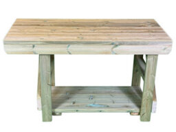 MG Timber Products Heavy Duty Bbq / Pizza Oven Garden Table. Outdoor Kitchen Table. Single Shelf , 5Ft - thumbnail 2