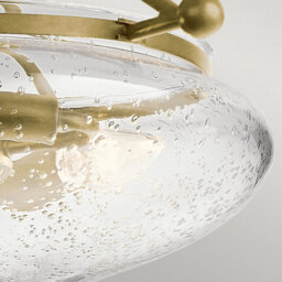 Luminosa Lighting Elstead Kichler Belle 3 Light Semi-Flush Mount Brushed Natural Brass - thumbnail 3