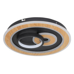 Luminosa Lighting Luminosa Chessy Integrated Led Semi Flush Ceiling Light Matt Black 2X Led Dimmable 2700-6500K Remote Control Tuya Smart - thumbnail 2