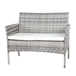 Garden Rattan Furniture 4 Piece Set Table Chairs Sofa Wicker Outdoor Patio Set - thumbnail 3