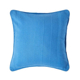 Homescapes Cotton Rajput Ribbed Blue Cushion Cover, 45 X 45 Cm - thumbnail 1