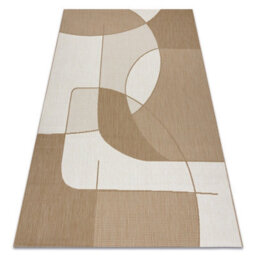 RugsX Flat 48982265 Sisal Carpet Geometric - Natural Beige Straw Color, String 140X200 Cm - thumbnail 4