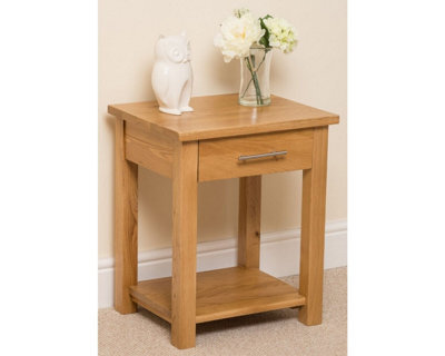 That's Furniture Oslo Solid Oak Lamp Table With 1 Drawer - image 1