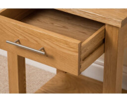 That's Furniture Oslo Solid Oak Lamp Table With 1 Drawer - thumbnail 4