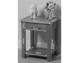That's Furniture Oslo Solid Oak Lamp Table With 1 Drawer - thumbnail 5