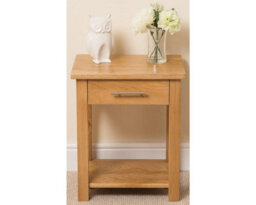 That's Furniture Oslo Solid Oak Lamp Table With 1 Drawer - thumbnail 2