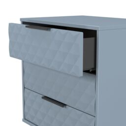 Anzio Matt Denim Blue 3 Drawer Chest (H)737mm (W)575mm (D)395mm - thumbnail 3