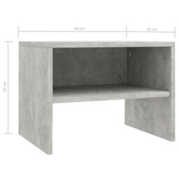Berkfield Bedside Cabinet Concrete Grey 40X30X30 Cm Engineered Wood - thumbnail 6