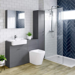 Ibathuk Harper 1900 Tall Unit - Grey,harper Floor Mounted Tall Storage Unit - thumbnail 3