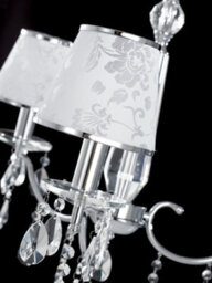 Luminosa Lighting Luminosa Boeme 6 Light Chandeliers With Shades Chrome, Crystals And 68Cm - thumbnail 2