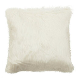 Orsina Bosie Lamina Cream Square Fur Cushion