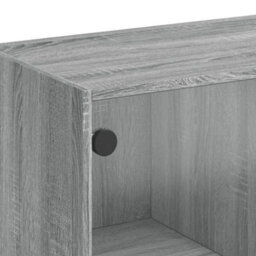 Berkfield Side Cabinet With Glass Doors Grey Sonoma 68X37X75.5 Cm - thumbnail 9