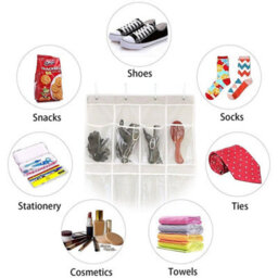 24 Pockets Over Door Hanging Shoe Rack Storage Hanger Holder Organiser Tidy New - thumbnail 4