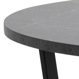 Furniture To Go Amble Round Dining Table With Black Marble Melamine Top & Black Legs - thumbnail 8