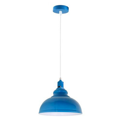 Ledsone Vintage Industrial Pendant Light E27 Holder Blue Curvy For Living Room Kitchen Restaurant Cafe - image 1