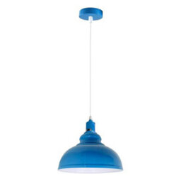Ledsone Vintage Industrial Pendant Light E27 Holder Blue Curvy For Living Room Kitchen Restaurant Cafe - thumbnail 1