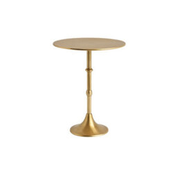 Melody Maison Round Gold Metal Side Table - thumbnail 6