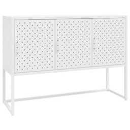 Berkfield Sideboard White 105X35X75 Cm Steel - thumbnail 2