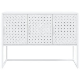 Berkfield Sideboard White 105X35X75 Cm Steel - thumbnail 5