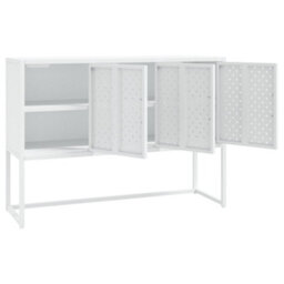 Berkfield Sideboard White 105X35X75 Cm Steel - thumbnail 4
