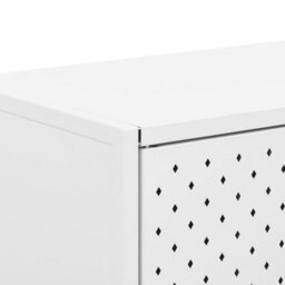 Berkfield Sideboard White 105X35X75 Cm Steel - thumbnail 8