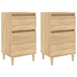 Berkfield Elegant Bedside Cabinets 2 Pcs Sonoma Oak 40X35X70 Cm - thumbnail 1