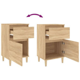 Berkfield Elegant Bedside Cabinets 2 Pcs Sonoma Oak 40X35X70 Cm - thumbnail 9