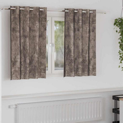 Berkfield Curtain With Curtains 2 Pcs Cappuccino 140 X 140 Cm Velvet - image 1