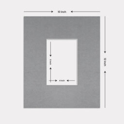 Ak Frames 12X10 Mid Grey Picture Mounts To Fit 6X4 Aperture Size - Mount Board Only (No Frame Included) - thumbnail 3