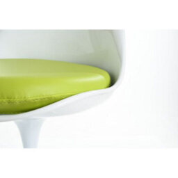Fusion Living Tulip Set - Marble Medium Circular Table And Two Chairs With Pu Cushion Green - thumbnail 8