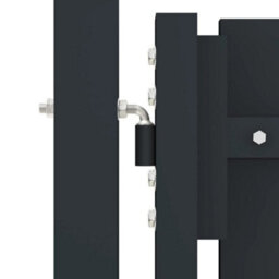 Berkfield Double Door Fence Gate Steel 306X125 Cm Anthracite - thumbnail 5