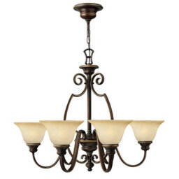 Elegant 6 Bulb Antique Bronze Chandelier Led Pendant Light