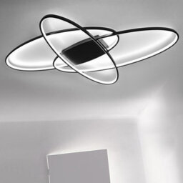 Living And Home 90Cm Minimalistic Unique Oval Acrylic Shade Led Semi Flush Ceiling Light Fixture -Cool White - thumbnail 5