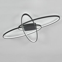 Living And Home 90Cm Minimalistic Unique Oval Acrylic Shade Led Semi Flush Ceiling Light Fixture -Cool White - thumbnail 4
